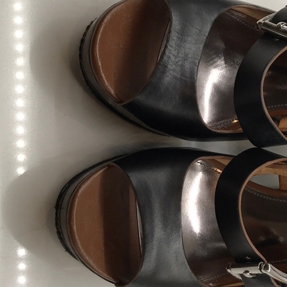 Women shoes black/brown size 8 coach wedges - Picture 6 of 13